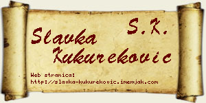 Slavka Kukureković vizit kartica